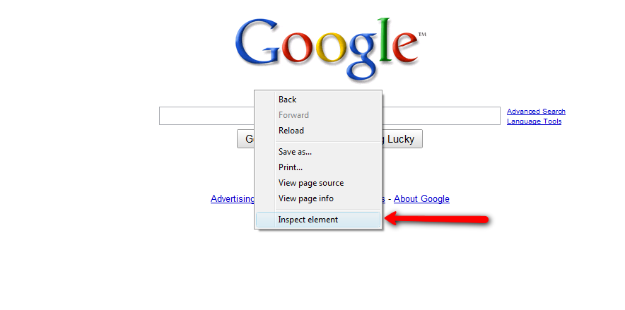 inspect element