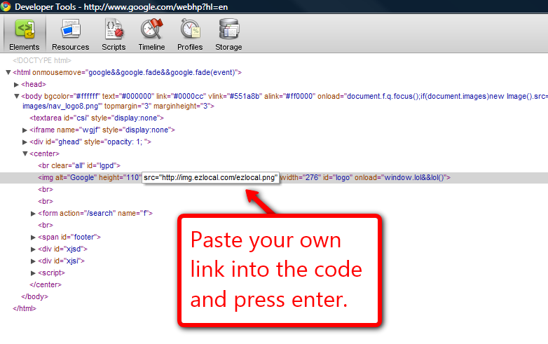 edit code inspect
