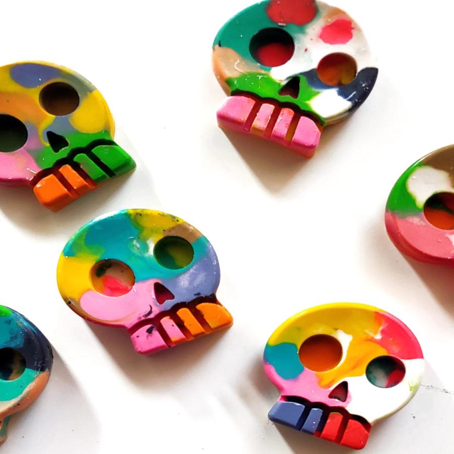 Sugar Skull Crayons- RainbowCrayons.com