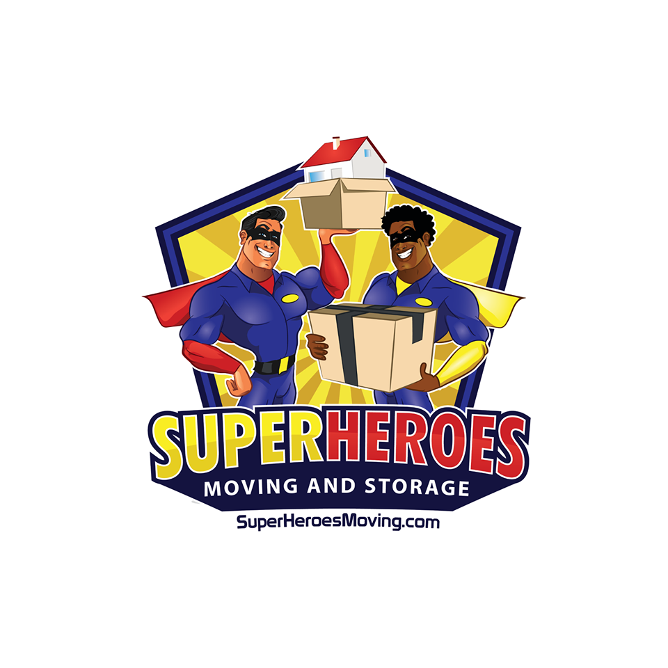 Superheroes Moving and Storage Logo