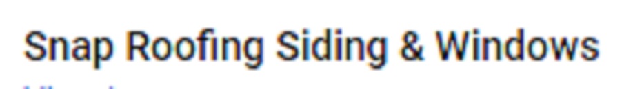 Snap Roofing Siding &amp; Windows Logo