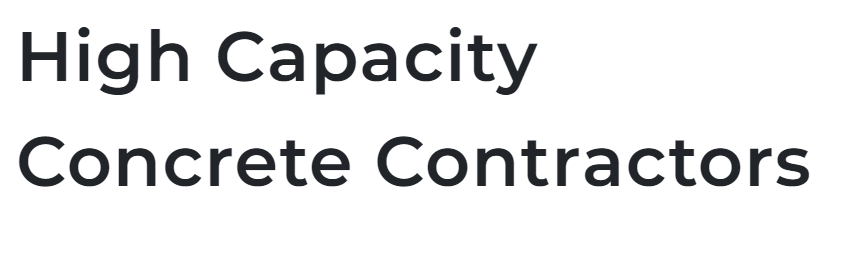 High Capacity Concrete Contractors Logo