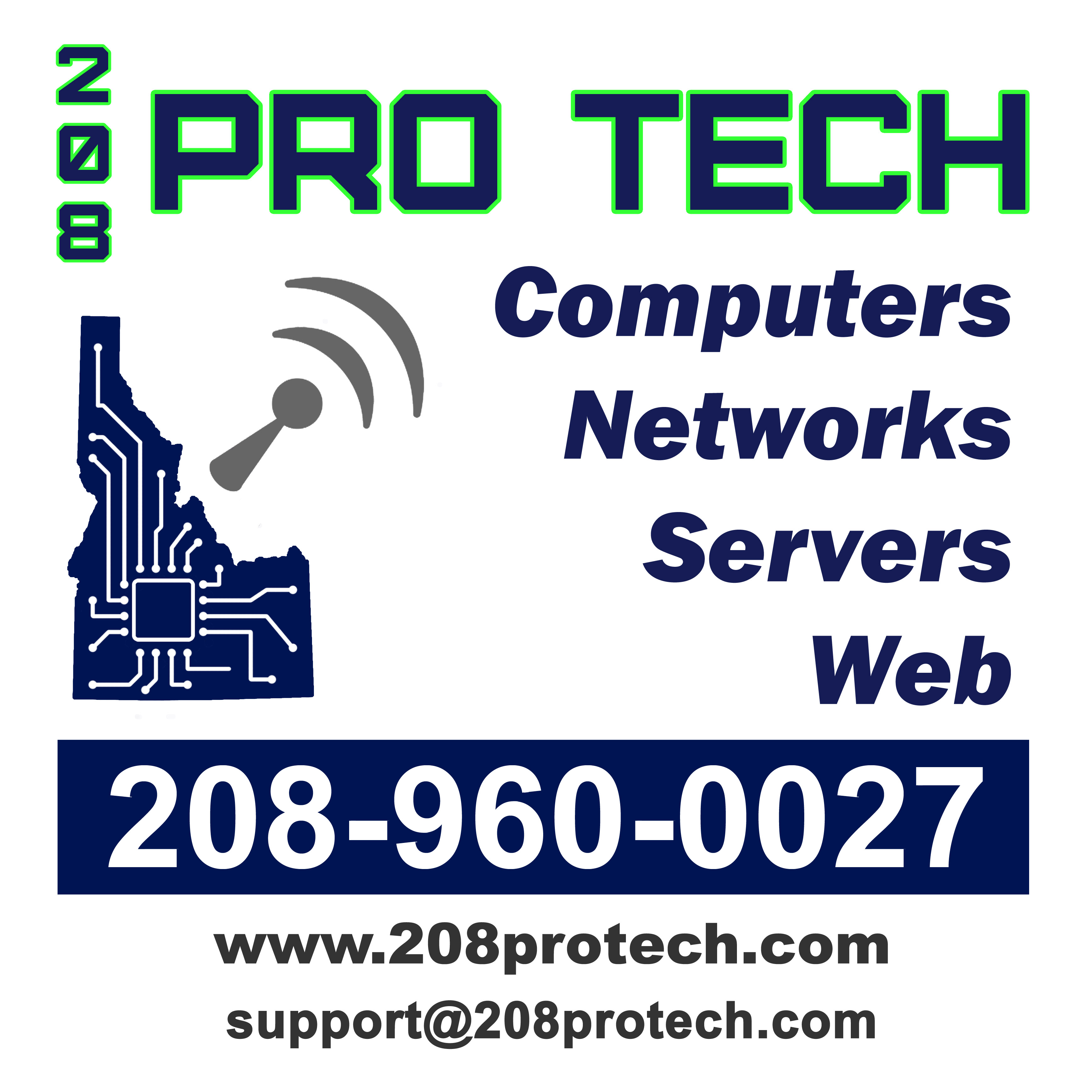 208 Pro Tech Computers Logo