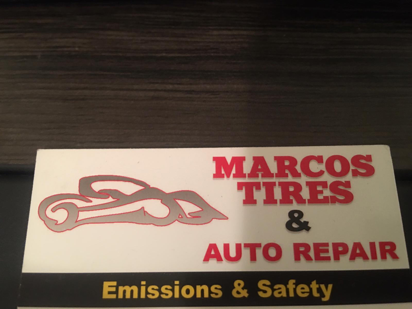 Marcos tires &amp; auto repair Logo