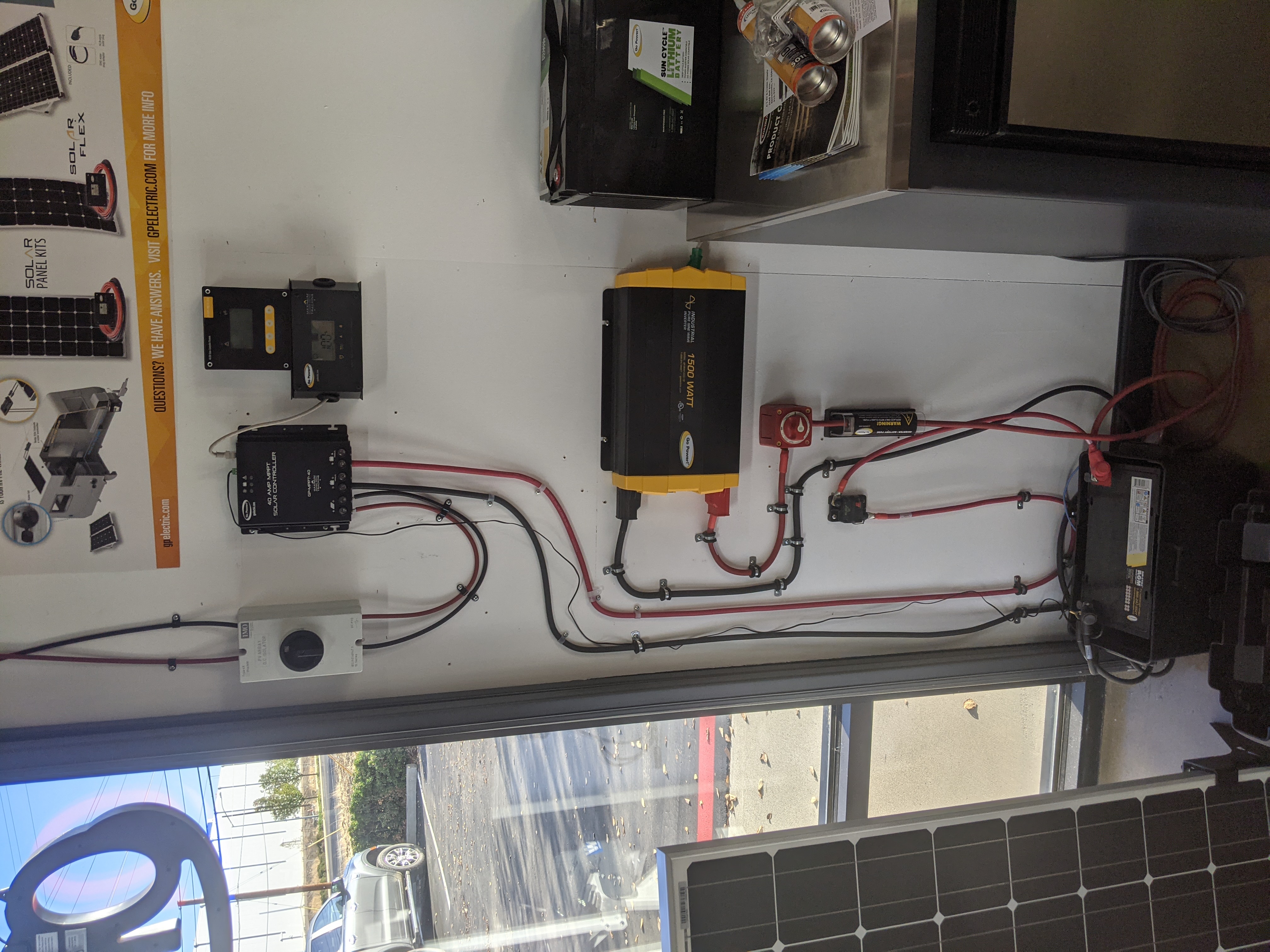 Stand Alone Example of a Solar System and Inverter Installation