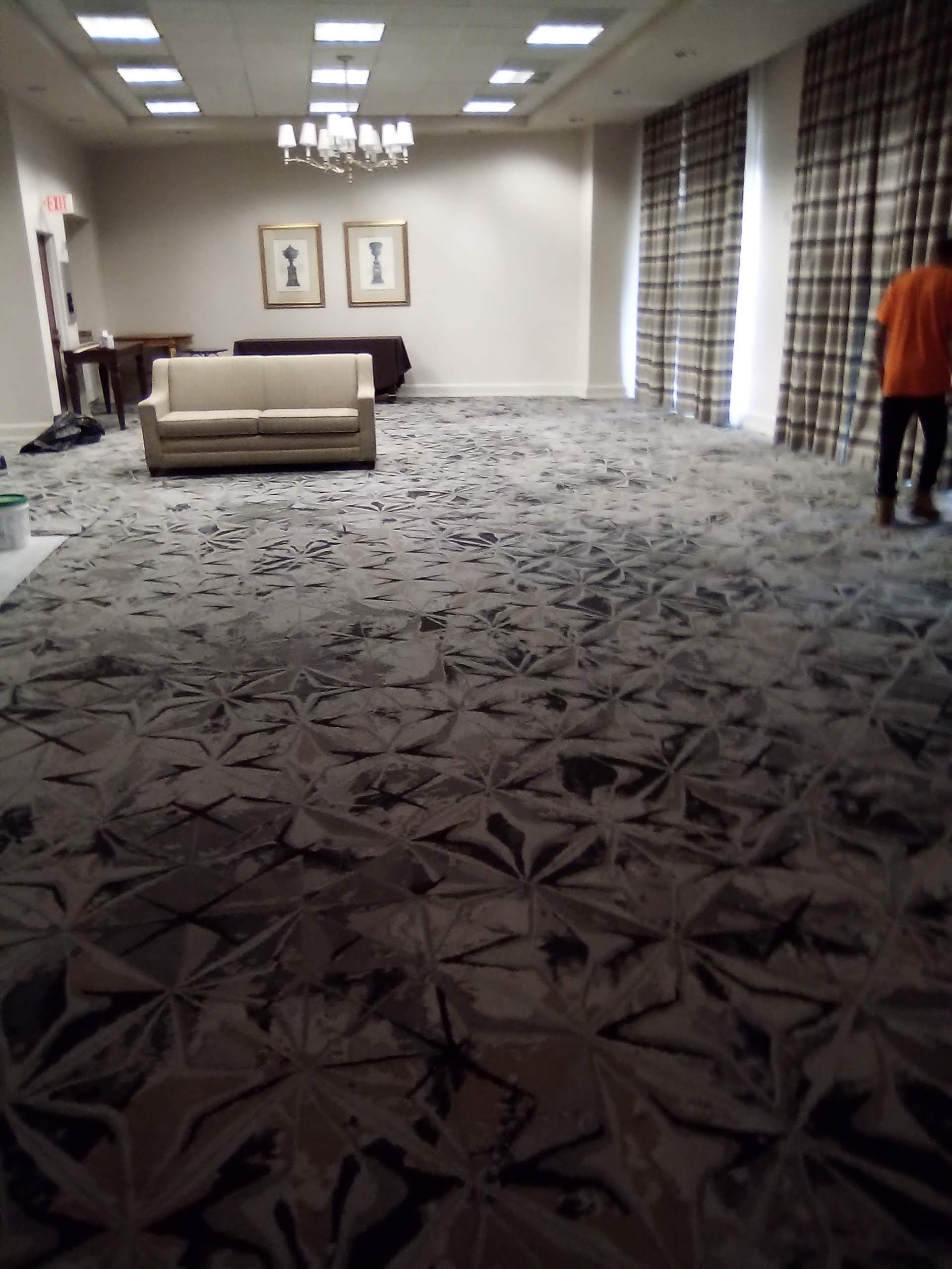 The Omni Hotel,  meeting room. Carpet install by ets flooring service