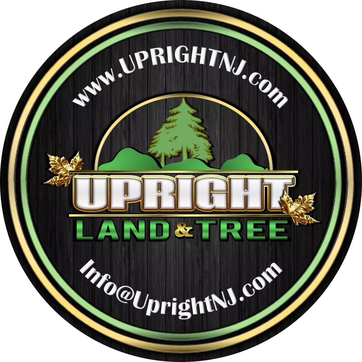 Upright Land &amp; Tree Logo