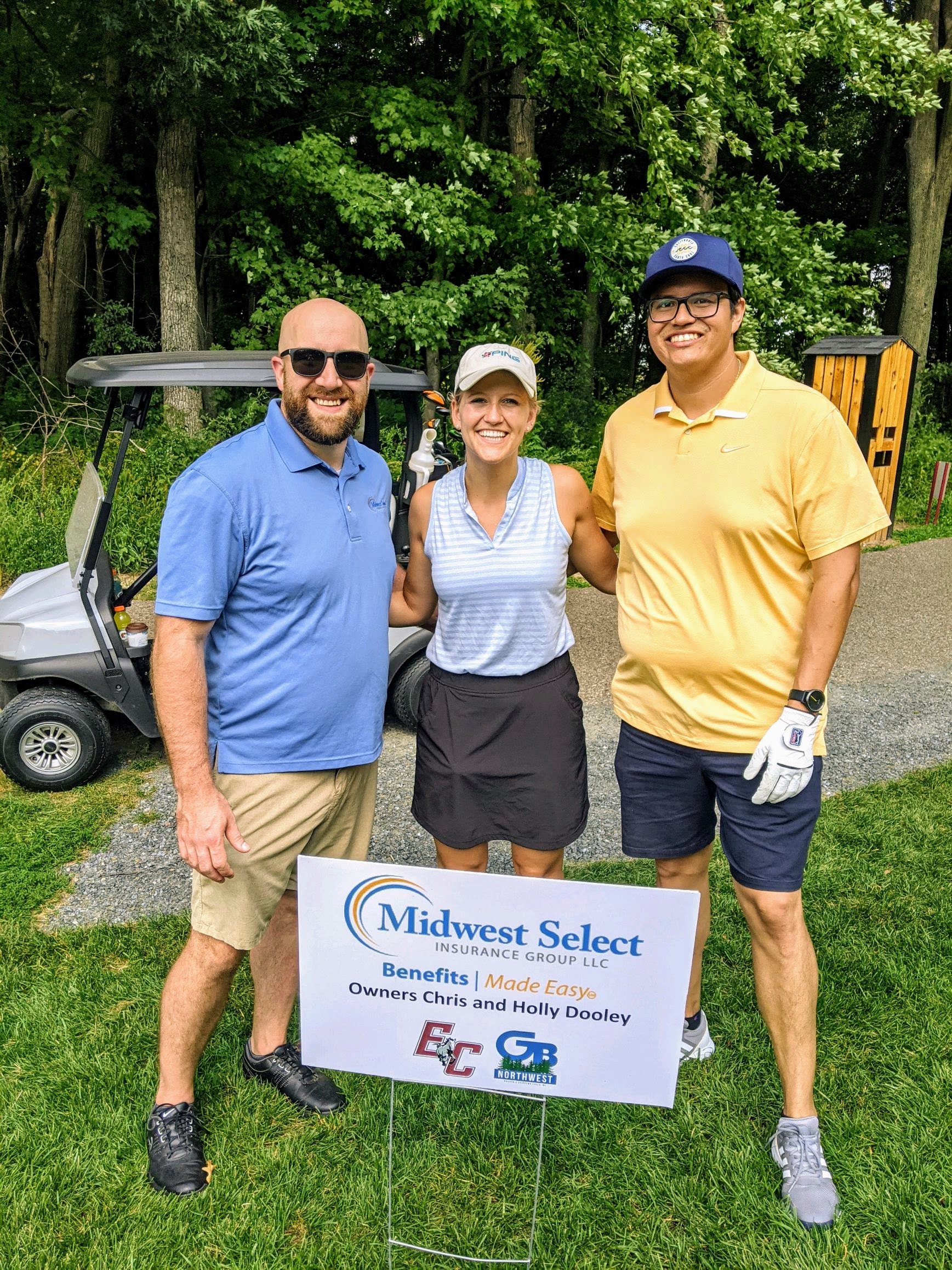 Midwest Select agents at Eau Claire Youth Hockey Golf Outing