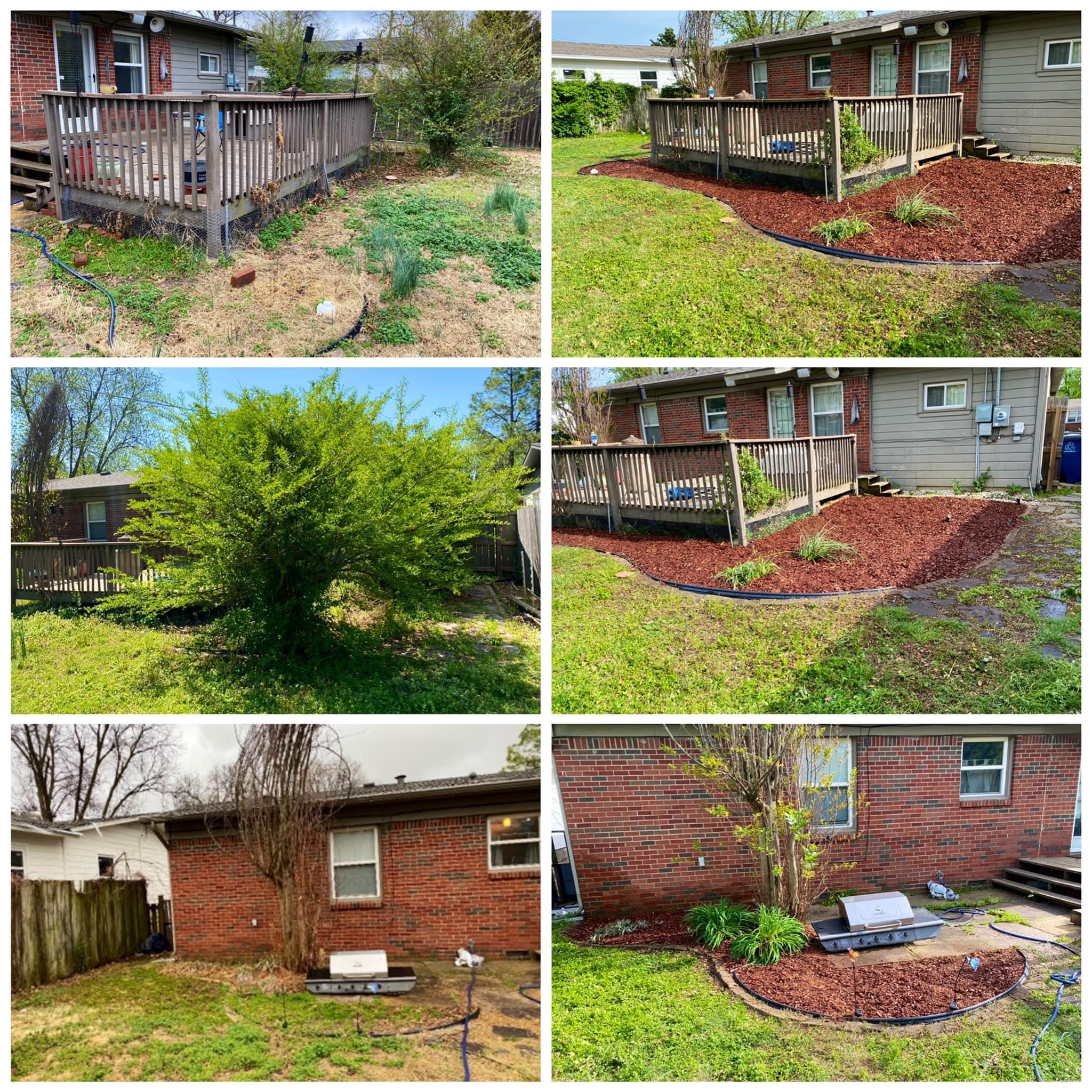 Tree Removal and Landscaping: Garden Landscape Design, Tree Removal, Mulch, Flower Bed Clean Out, Grass Removal