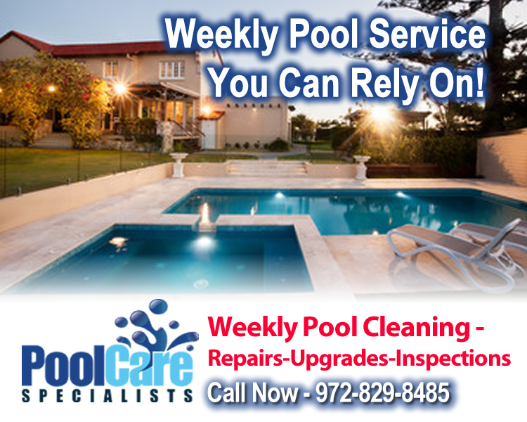 Flower Mound weekly pool service 972-829-8485