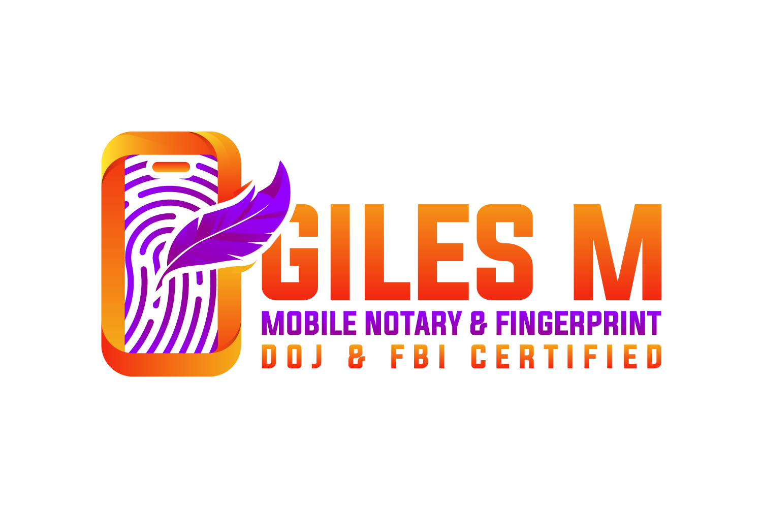 GILES M MOBILE NOTARY &amp; FINGERPRINT SERVICES Logo