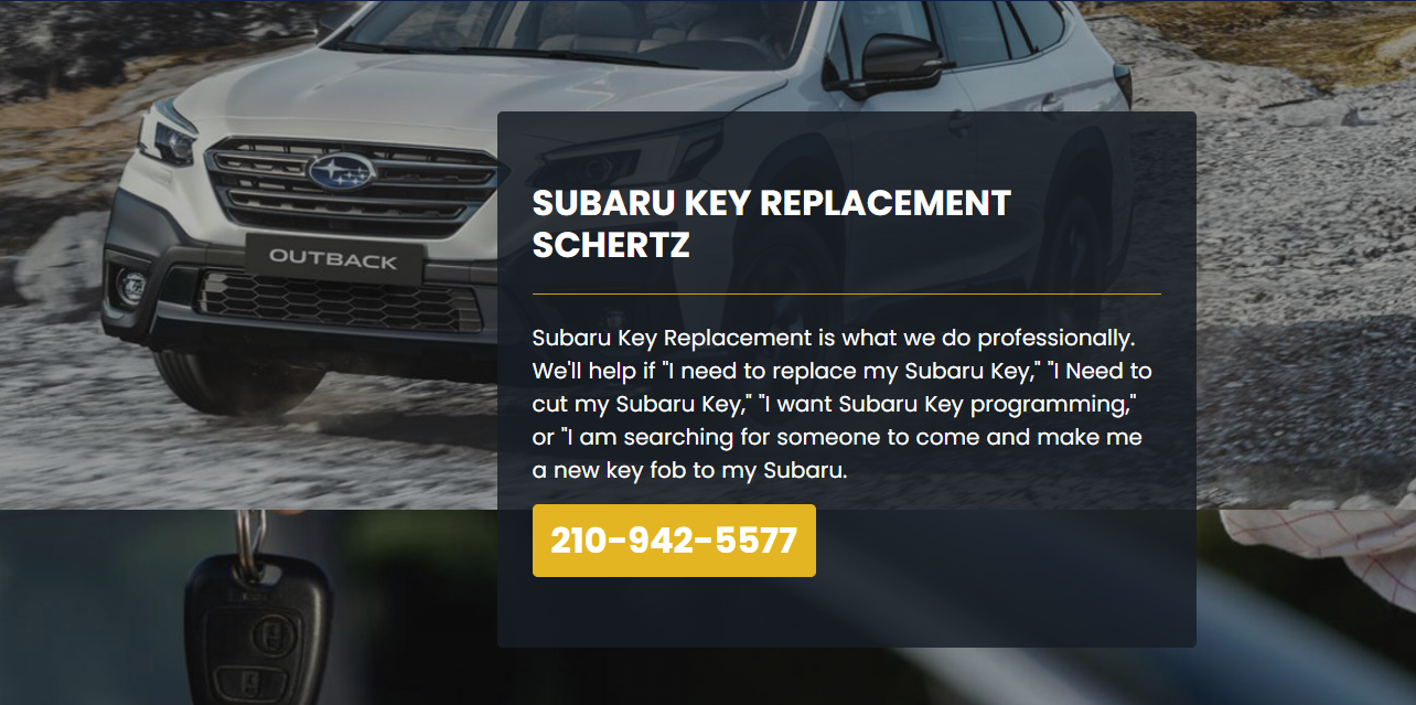 Subaru Key Replacement Schertz TX Image