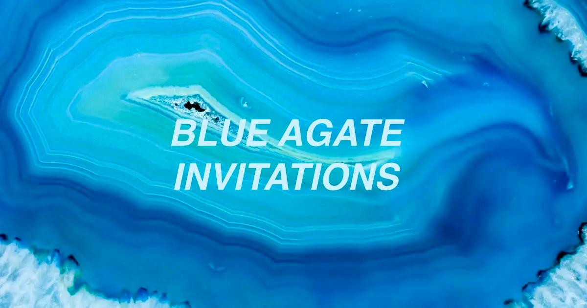 Blue Agate Invitations Logo