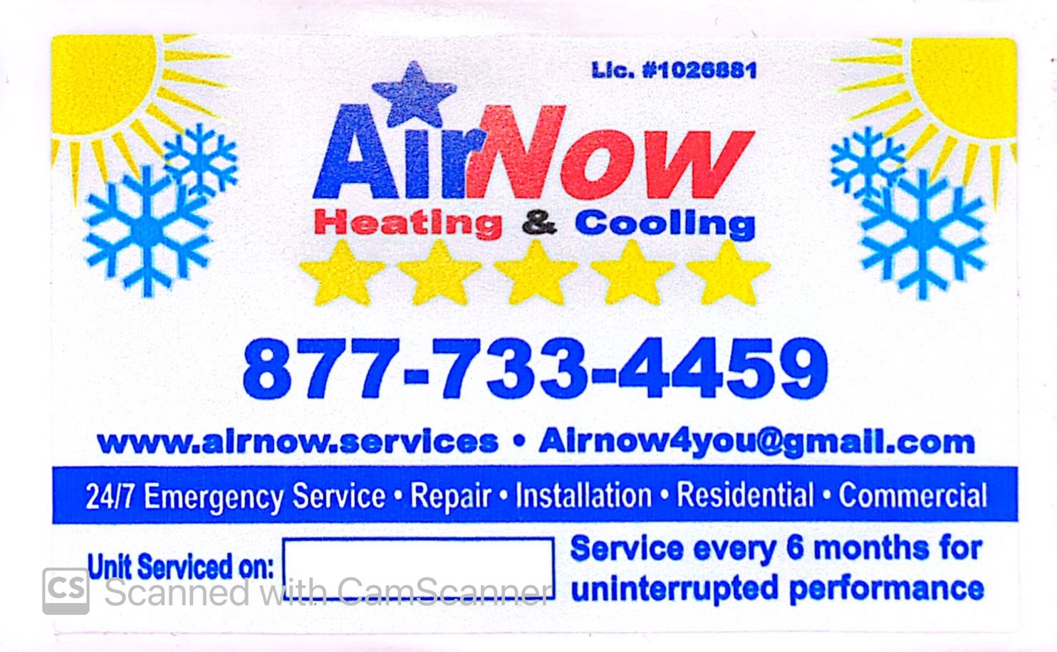 AIR NOW HEATING &amp; COOLING INC Logo