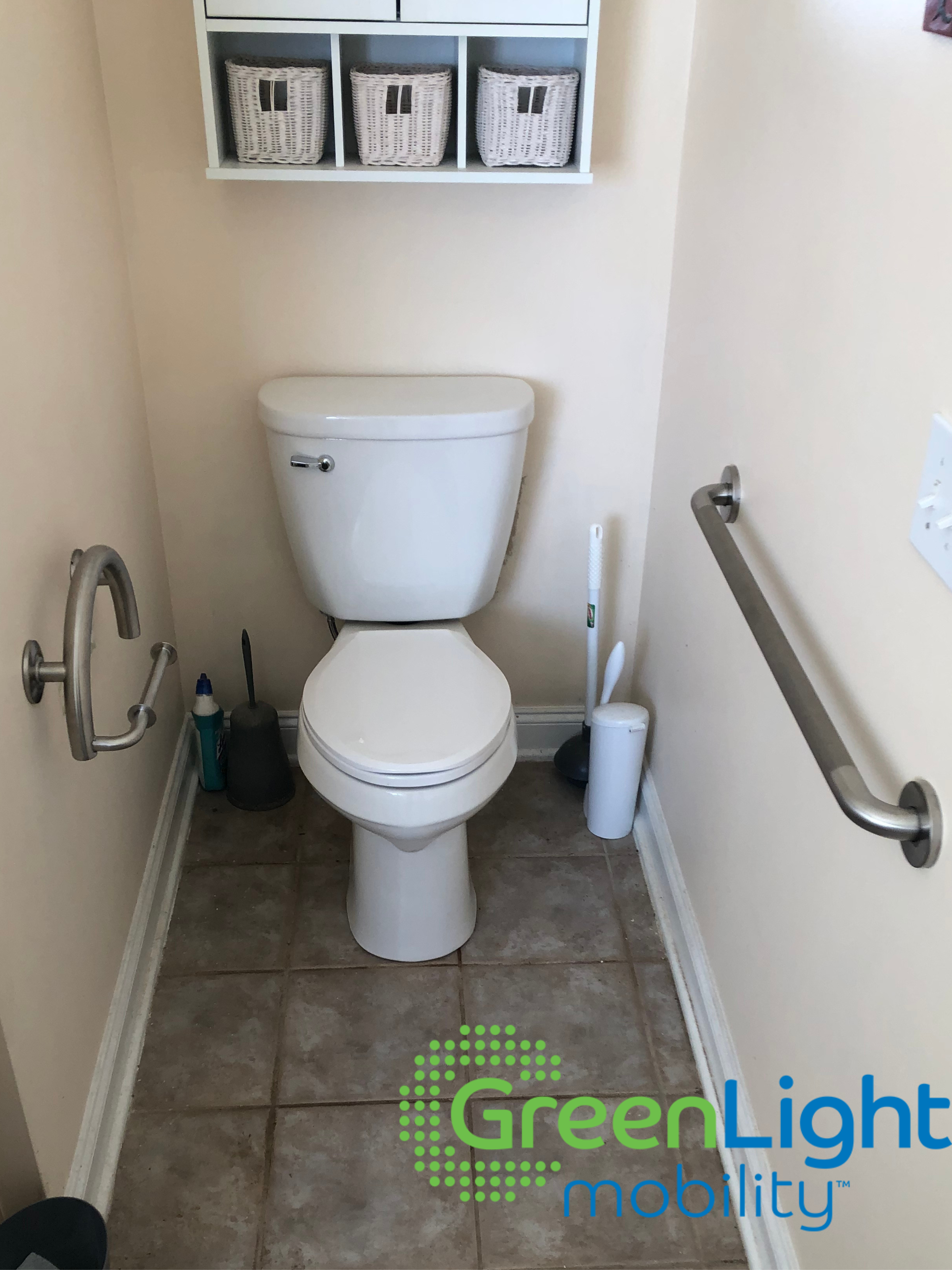 Toilet Height Upgrade and Grab Bar Installation