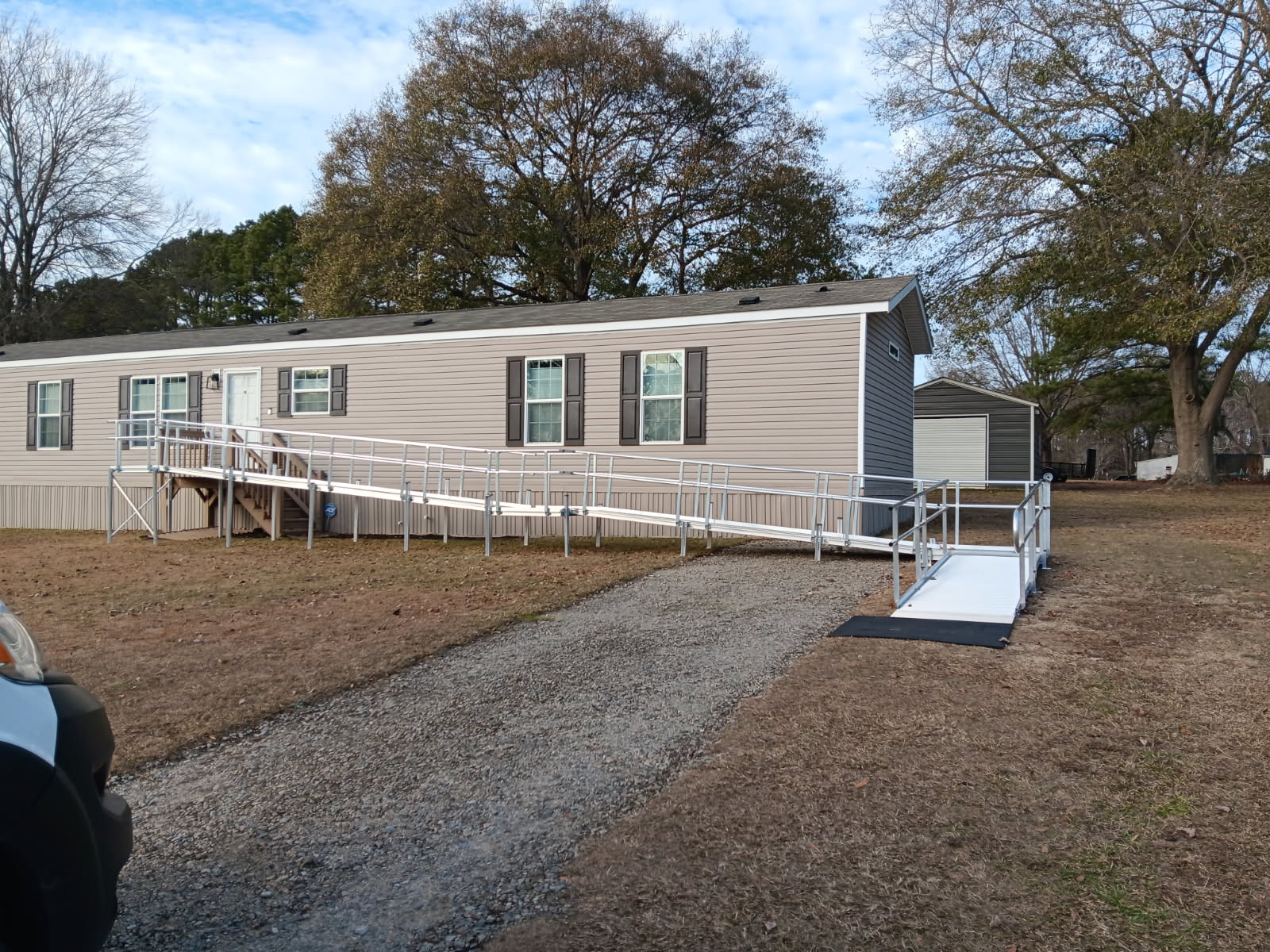 Installing a Liberty ramp in Garner today!